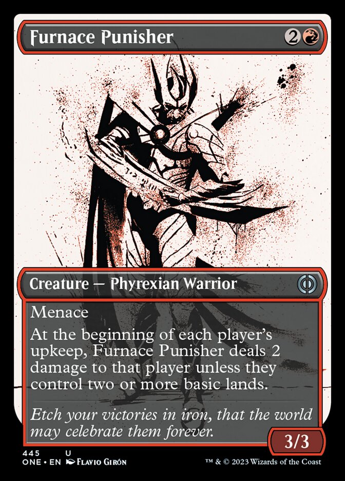 Furnace Punisher (Showcase Ichor Step-and-Compleat Foil) [Phyrexia: All Will Be One] | Silver Goblin