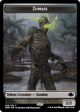 Zombie // Construct Double-Sided Token [Dominaria Remastered Tokens] | Silver Goblin