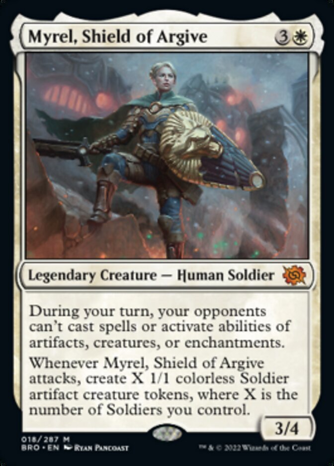 Myrel, Shield of Argive (Promo Pack) [The Brothers' War Promos] | Silver Goblin