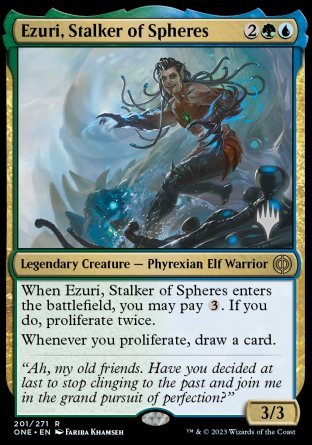 Ezuri, Stalker of Spheres (Promo Pack) [Phyrexia: All Will Be One Promos] | Silver Goblin