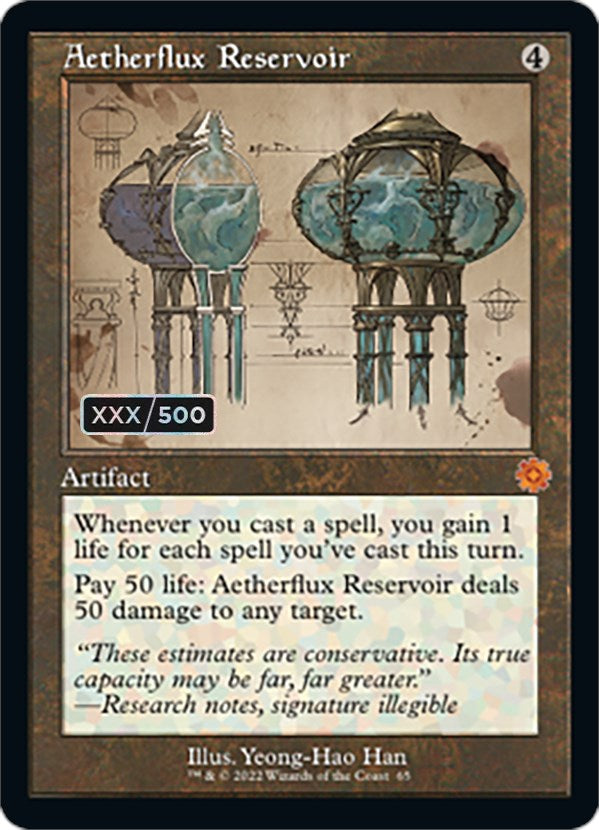 Aetherflux Reservoir (Retro Schematic) (Serialized) [The Brothers' War Retro Artifacts] | Silver Goblin