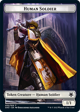 Zombie // Human Soldier Double-Sided Token [Game Night: Free-for-All Tokens] | Silver Goblin