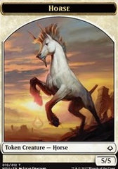 Horse // Warrior Double-Sided Token [Hour of Devastation Tokens] | Silver Goblin