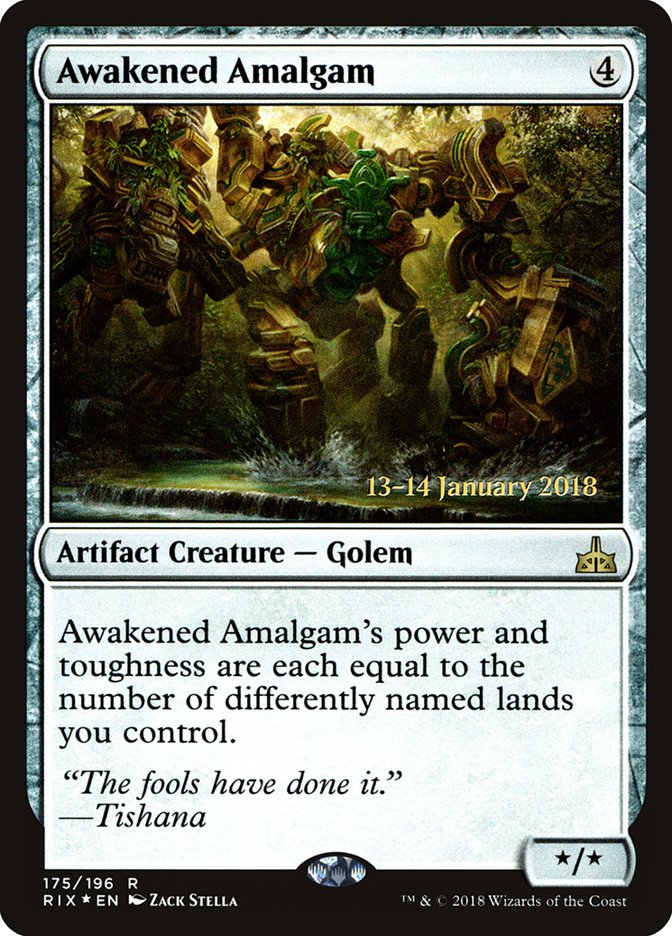 Awakened Amalgam [Rivals of Ixalan Prerelease Promos] | Silver Goblin