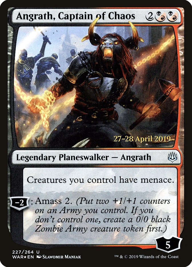 Angrath, Captain of Chaos [War of the Spark Prerelease Promos] | Silver Goblin