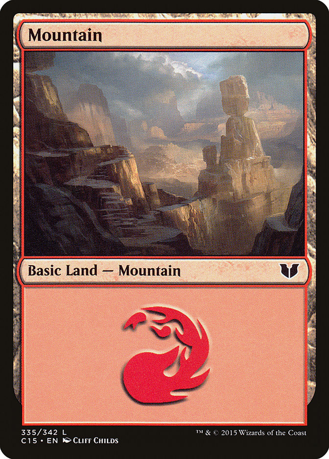 Mountain (335) [Commander 2015] | Silver Goblin