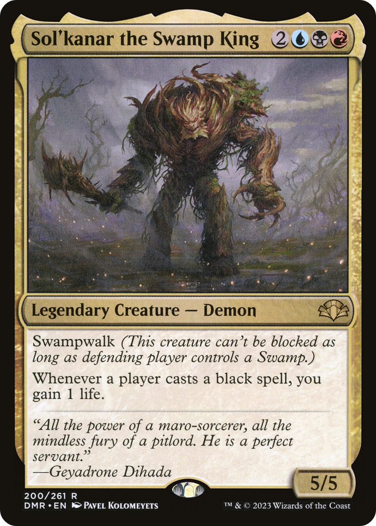 Sol'kanar the Swamp King [Dominaria Remastered] | Silver Goblin