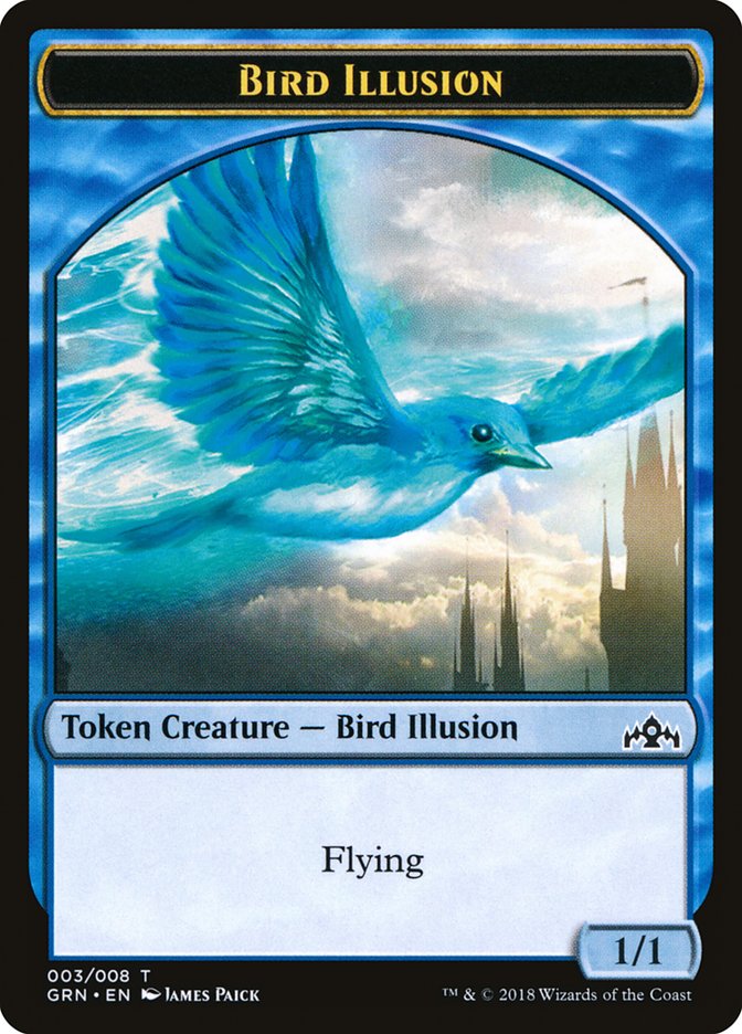 Bird Illusion Token [Guilds of Ravnica Tokens] | Silver Goblin