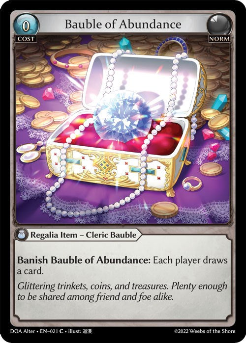 Bauble of Abundance (021) [Dawn of Ashes: Alter Edition] | Silver Goblin