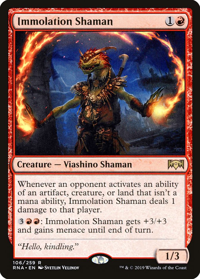 Immolation Shaman [Ravnica Allegiance] | Silver Goblin