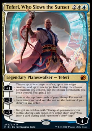 Teferi, Who Slows the Sunset (Promo Pack) [Innistrad: Midnight Hunt Promos] | Silver Goblin