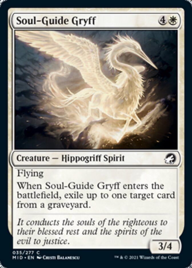 Soul-Guide Gryff [Innistrad: Midnight Hunt] | Silver Goblin