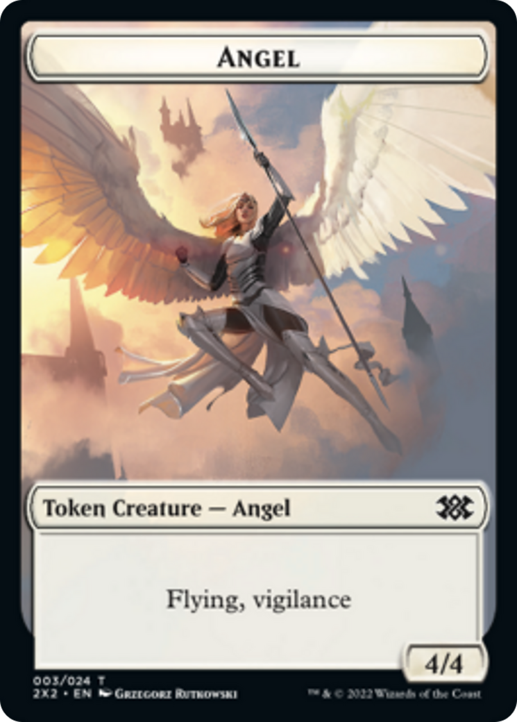 Zombie // Angel Double-Sided Token [Double Masters 2022 Tokens] | Silver Goblin
