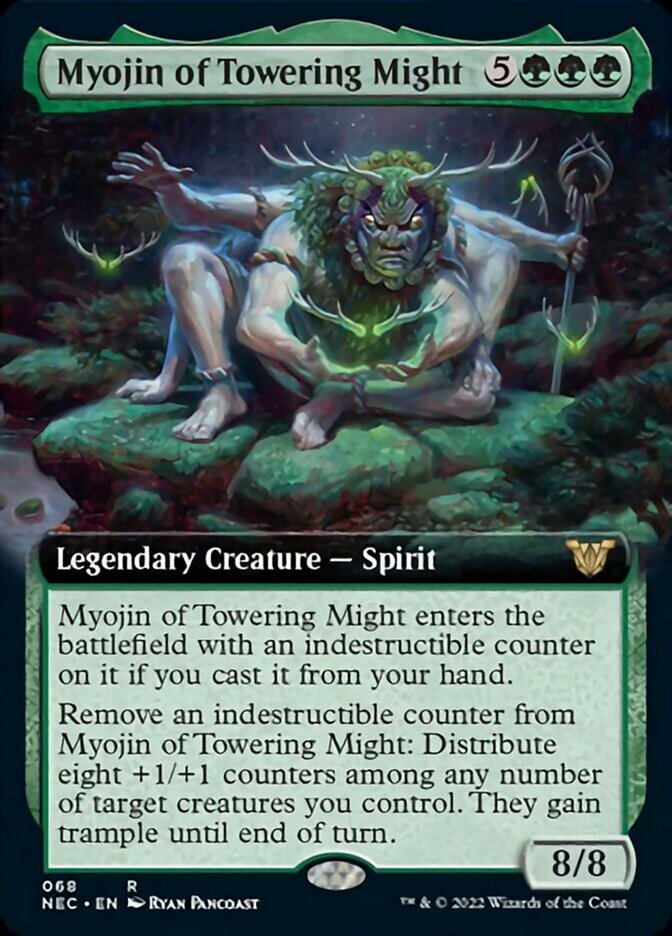 Myojin of Towering Might (Extended Art) [Kamigawa: Neon Dynasty Commander] | Silver Goblin