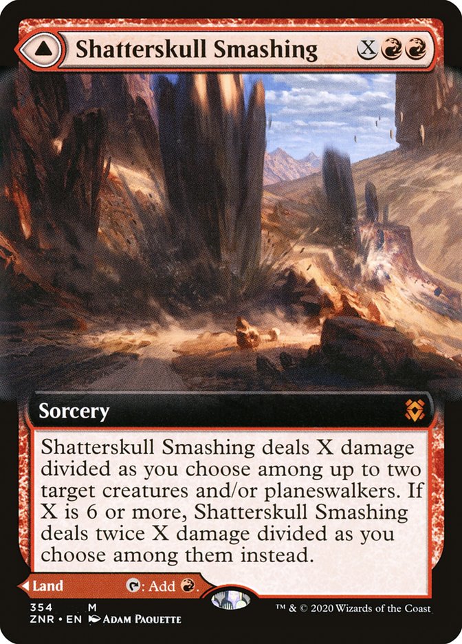 Shatterskull Smashing // Shatterskull, the Hammer Pass (Extended Art) [Zendikar Rising] | Silver Goblin