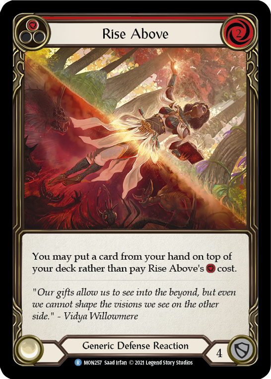 Rise Above (Red) [MON257] (Monarch)  1st Edition Normal | Silver Goblin