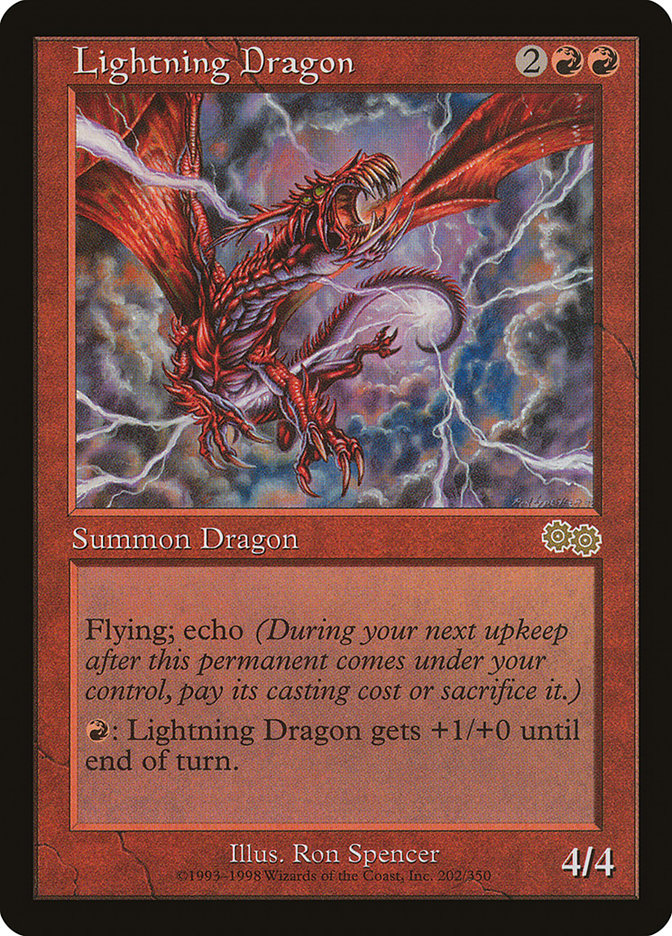 Lightning Dragon [Urza's Saga] | Silver Goblin