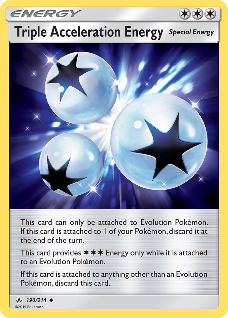 Triple Acceleration Energy (190/214) [Sun & Moon: Unbroken Bonds] | Silver Goblin