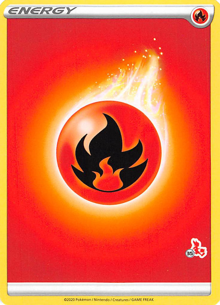 Fire Energy (Cinderace Stamp #35) [Battle Academy 2022] | Silver Goblin