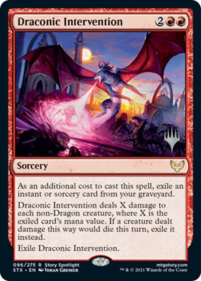 Draconic Intervention (Promo Pack) [Strixhaven: School of Mages Promos] | Silver Goblin