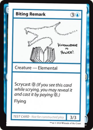 Biting Remark (2021 Edition) [Mystery Booster Playtest Cards] | Silver Goblin