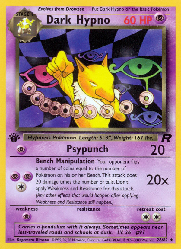 Dark Hypno (26/82) [Team Rocket 1st Edition] | Silver Goblin