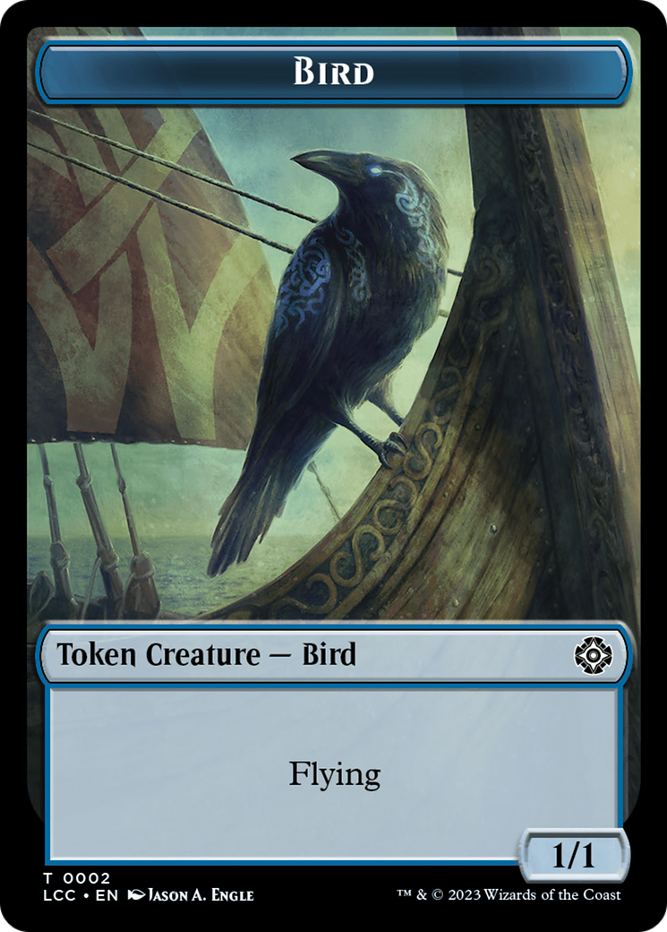Bird // Merfolk (0003) Double-Sided Token [The Lost Caverns of Ixalan Commander Tokens] | Silver Goblin