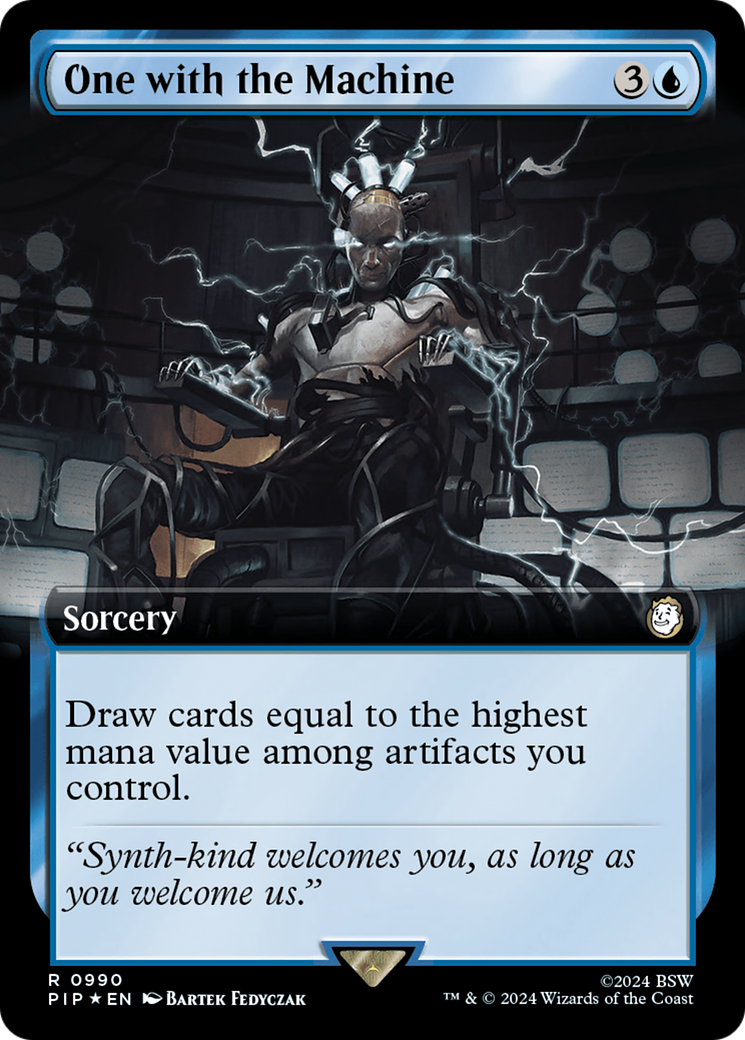 One with the Machine (Extended Art) (Surge Foil) [Fallout] | Silver Goblin
