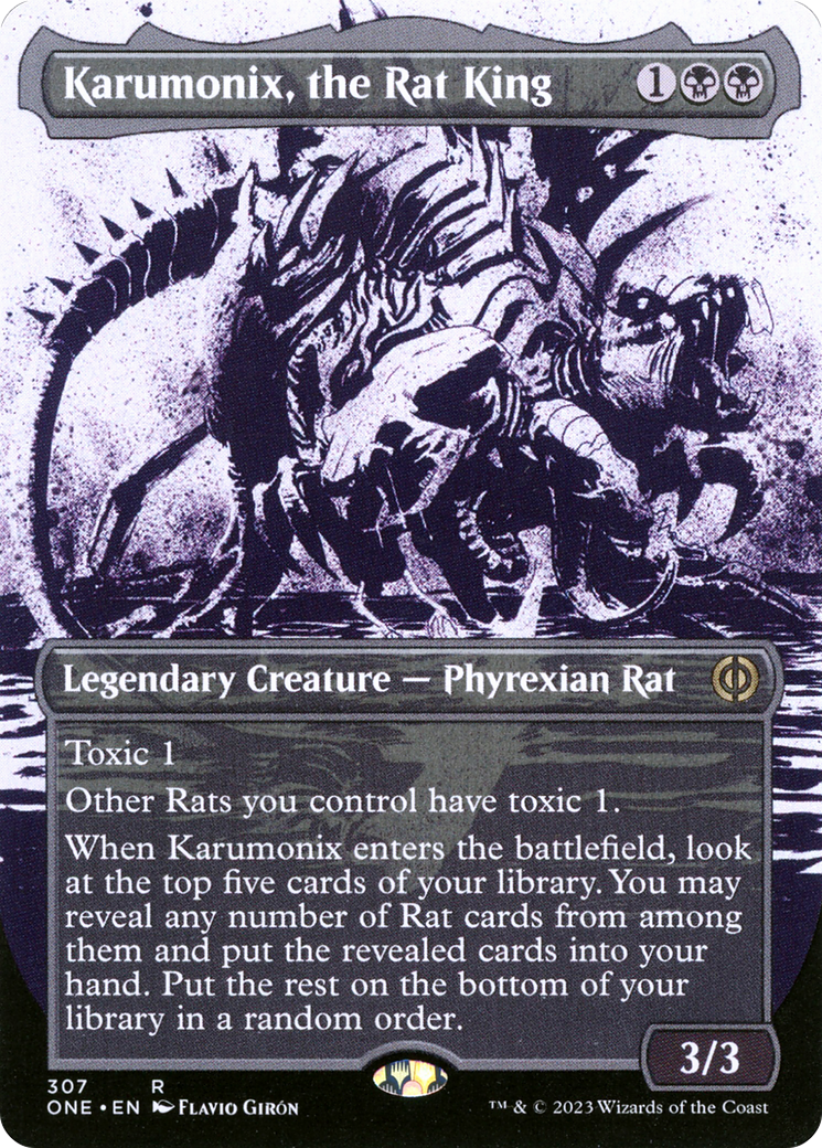 Karumonix, the Rat King (Borderless Ichor) [Phyrexia: All Will Be One] | Silver Goblin