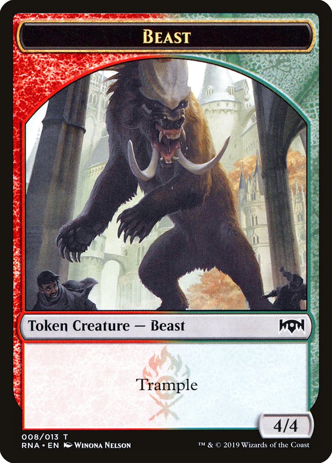 Beast Token [Ravnica Allegiance Tokens] | Silver Goblin