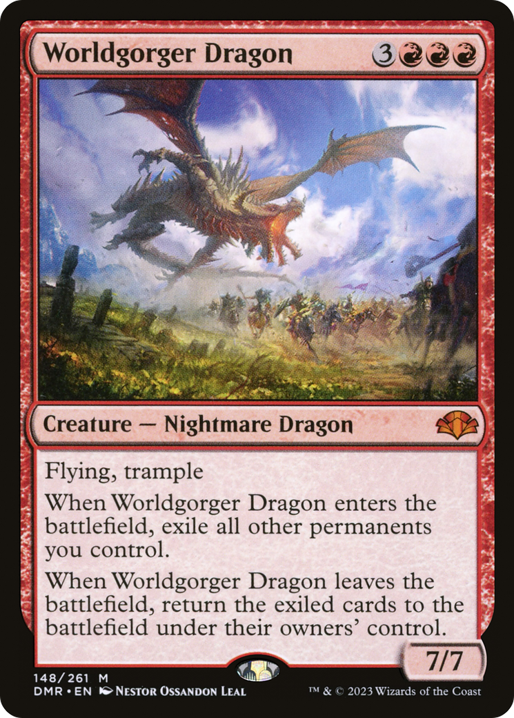 Worldgorger Dragon [Dominaria Remastered] | Silver Goblin