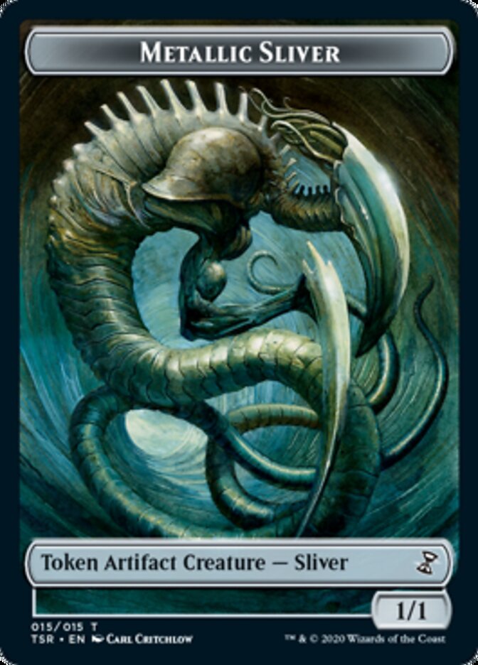 Metallic Sliver Token [Time Spiral Remastered Tokens] | Silver Goblin