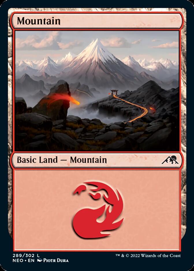 Mountain (289) [Kamigawa: Neon Dynasty] | Silver Goblin