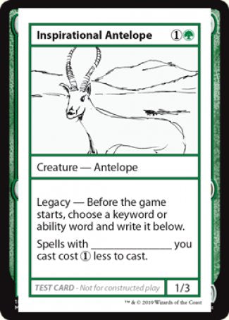 Inspirational Antelope (2021 Edition) [Mystery Booster Playtest Cards] | Silver Goblin