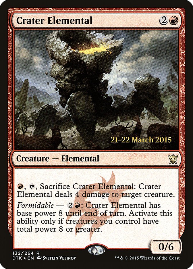 Crater Elemental [Dragons of Tarkir Prerelease Promos] | Silver Goblin