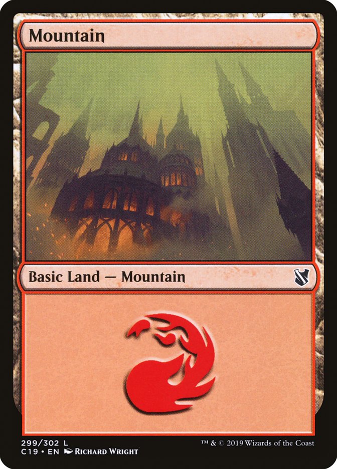 Mountain (299) [Commander 2019] | Silver Goblin