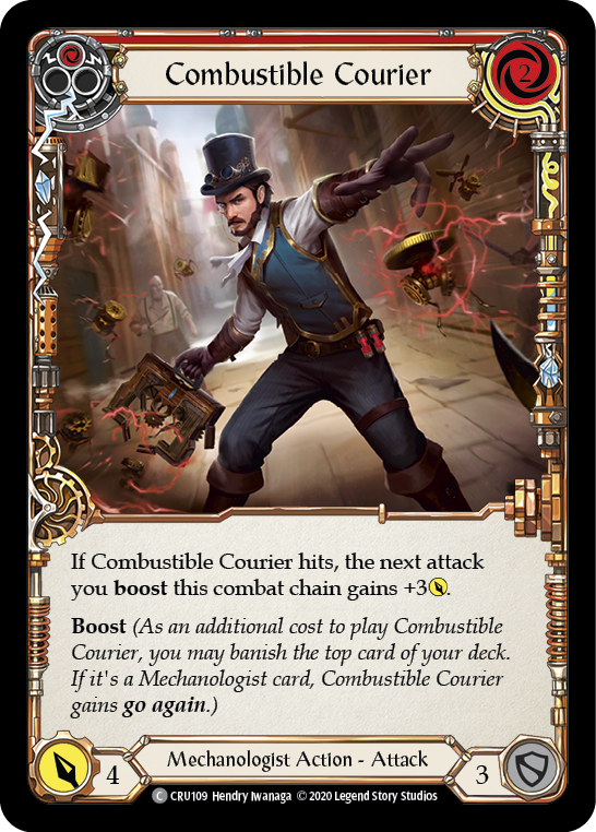 Combustible Courier (Red) [CRU109] (Crucible of War)  1st Edition Normal | Silver Goblin