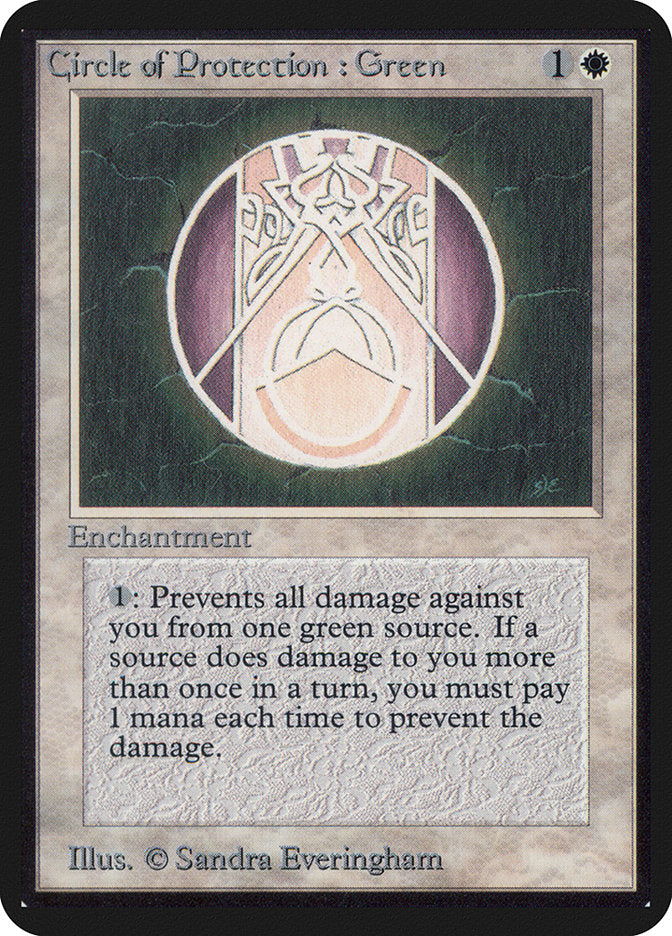 Circle of Protection: Green [Alpha Edition] | Silver Goblin