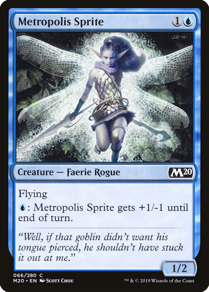 Metropolis Sprite [Core Set 2020] | Silver Goblin