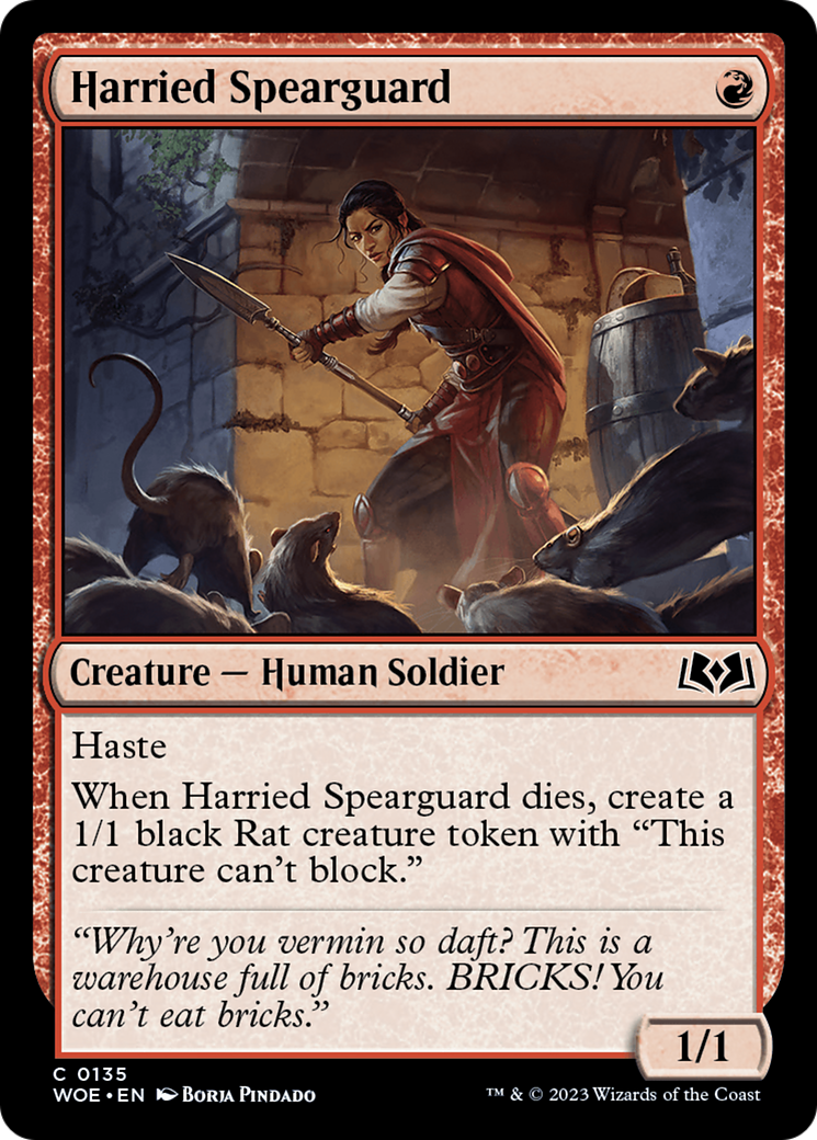 Harried Spearguard [Wilds of Eldraine] | Silver Goblin