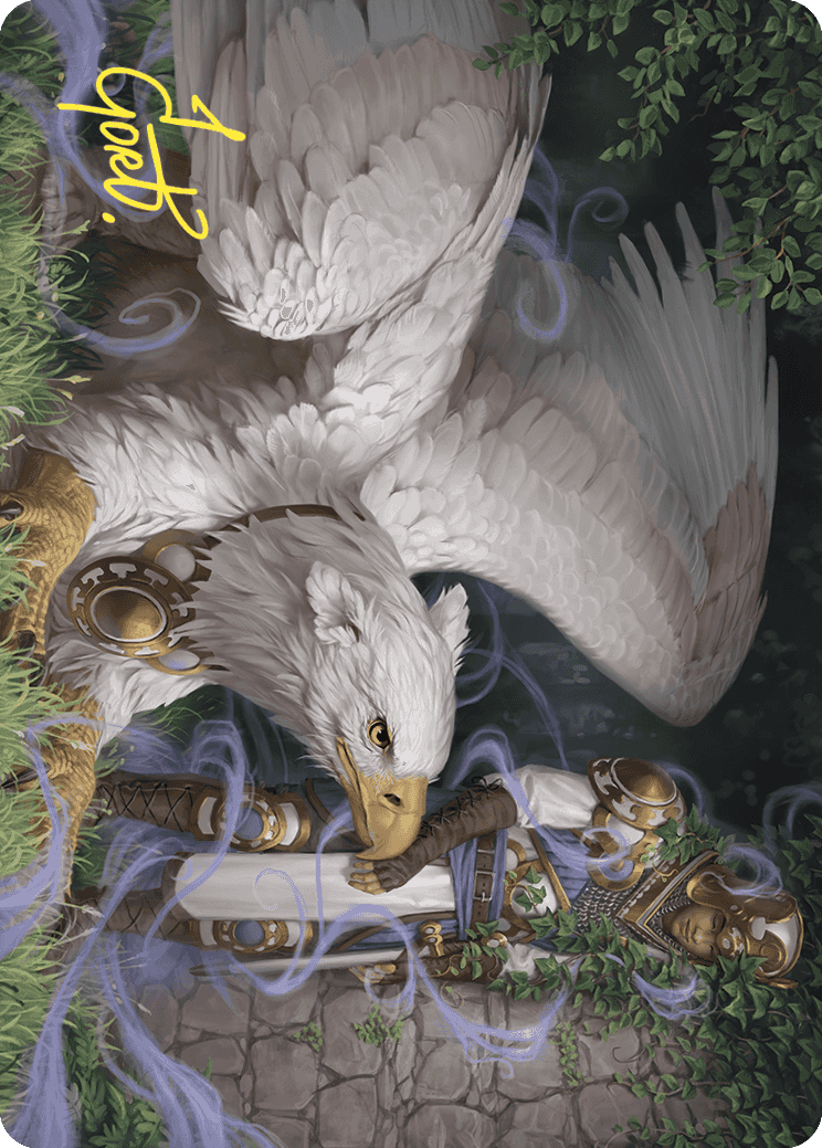 Dutiful Griffin Art Card (Gold-Stamped Signature) [Wilds of Eldraine Art Series] | Silver Goblin