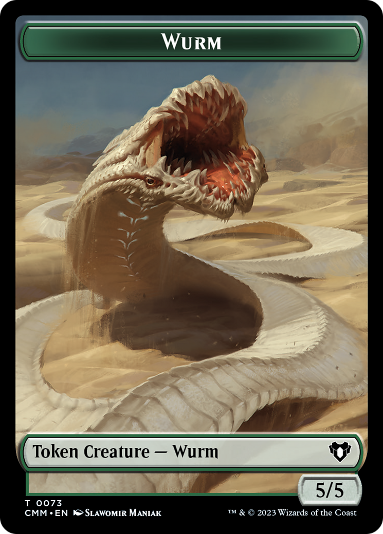 Wurm // Spider Double-Sided Token [Commander Masters Tokens] | Silver Goblin