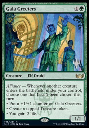 Gala Greeters (Promo Pack) [Streets of New Capenna Promos] | Silver Goblin