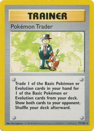 Pokemon Trader (77/102) [Base Set Shadowless Unlimited] | Silver Goblin