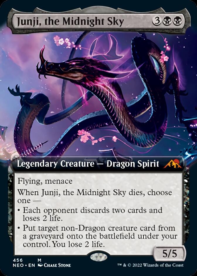 Junji, the Midnight Sky (Extended Art) [Kamigawa: Neon Dynasty] | Silver Goblin