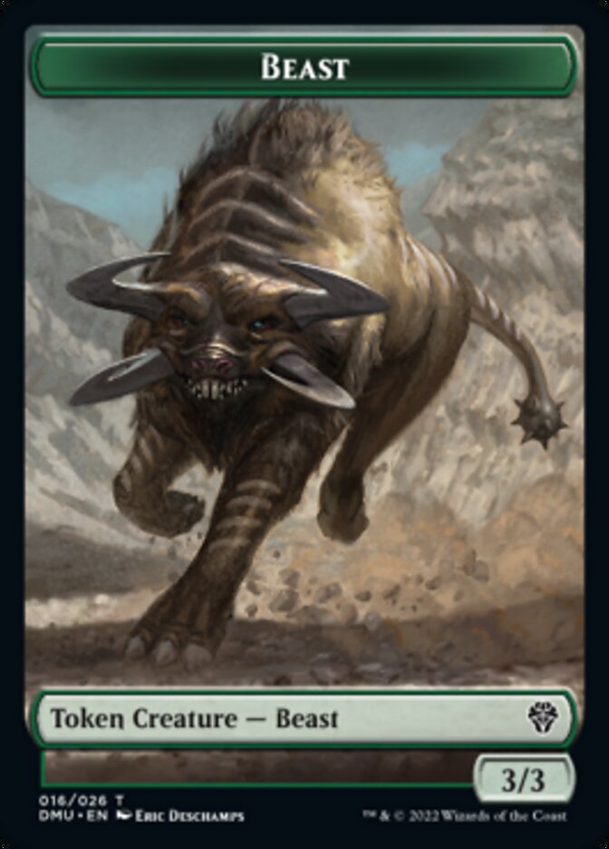 Kavu // Beast Double-Sided Token [Dominaria United Commander Tokens] | Silver Goblin