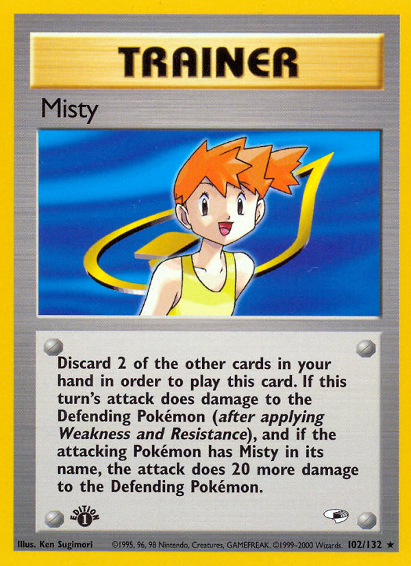 Misty (102/132) [Gym Heroes 1st Edition] | Silver Goblin