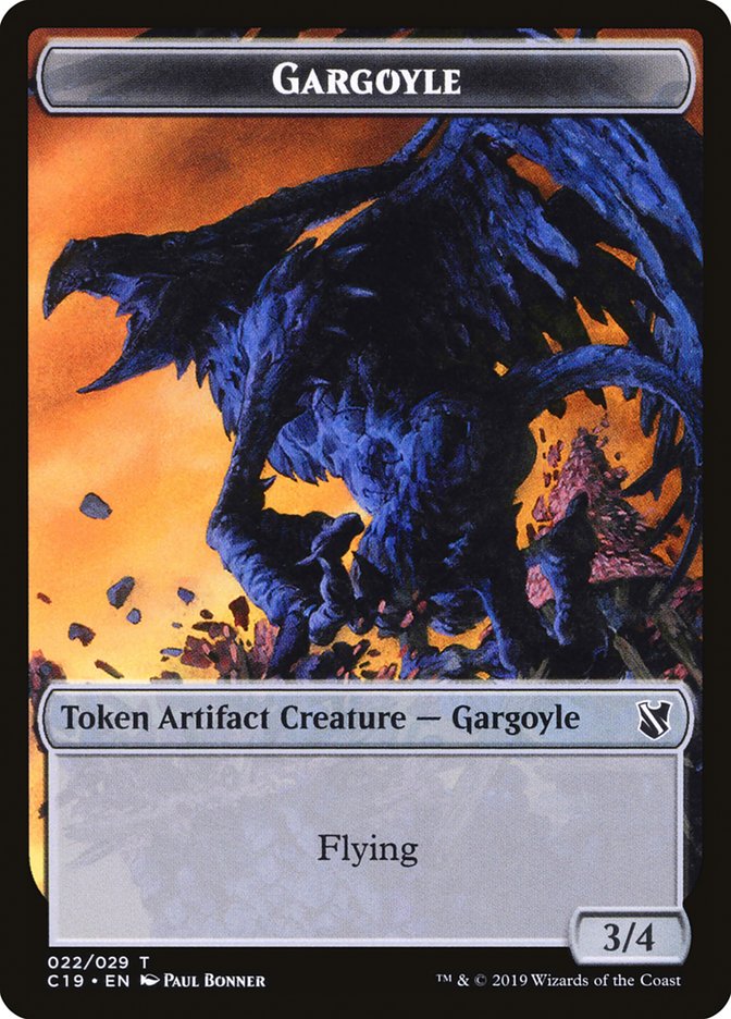 Gargoyle Token [Commander 2019 Tokens] | Silver Goblin