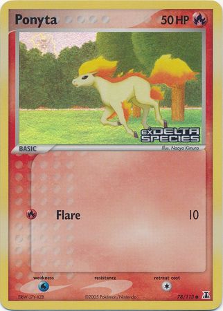 Ponyta (78/113) (Stamped) [EX: Delta Species] | Silver Goblin