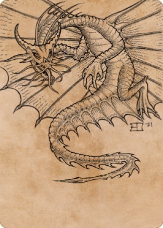 Ancient Gold Dragon Art Card (44) [Commander Legends: Battle for Baldur's Gate Art Series] | Silver Goblin